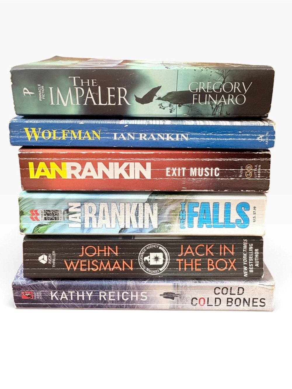 Lot of 6 paperback fiction mystery thriller murder books Ian Rankin Reichs